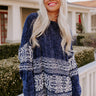 Bonfire Weather Chenille Sweater In Blue Image - 1