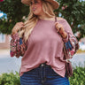 Sipping In Sonoma Waffle Knit Shift Top In Blush Curves Image - 1