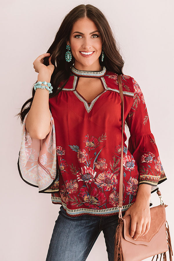 Stay Golden Floral Shift Top Image - 1