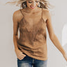 First Class To Paris Satin Tank in Chocolate Image - 1