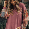 Sipping In Sonoma Waffle Knit Shift Top In Blush Image - 1