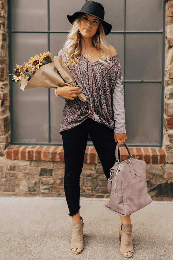 Toasting It Up In Telluride Shift Top in Blush