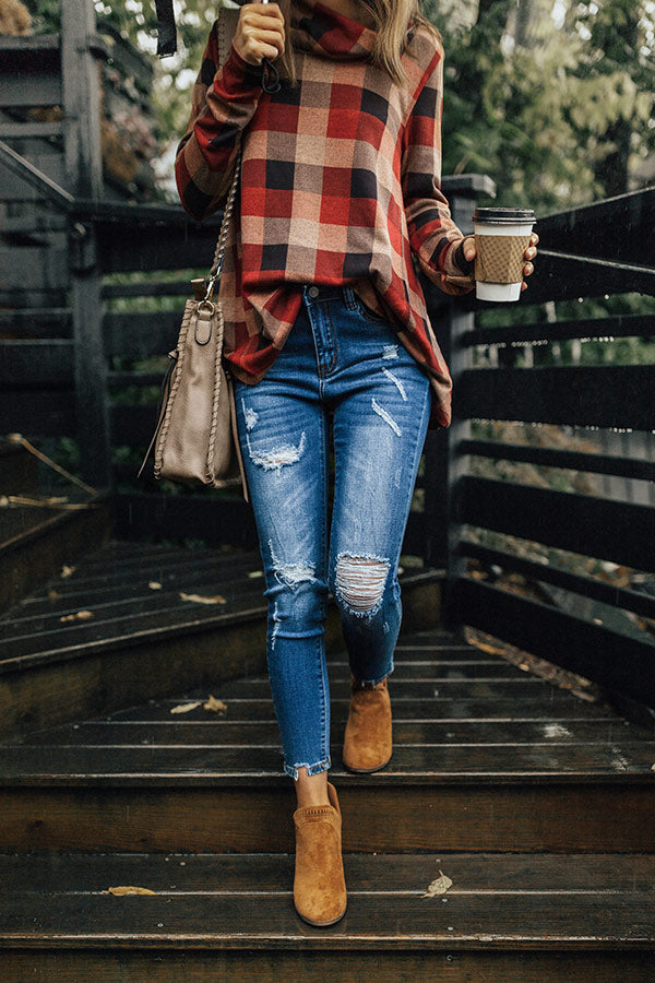 The Naomi Mid Rise Distressed Skinny