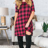 Cider And S'mores Buffalo Check Shift Dress Image - 1