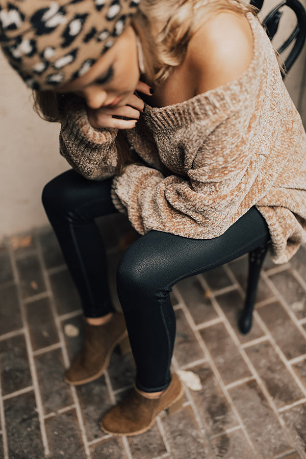 The Rhiannon Faux Leather High Waist Legging Image - 3