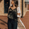 Date Night In Paris Satin Tank In Martini Olive Image - 1