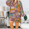 Laughing Until Midnight Shift Dress In Mustard  Curves Image - 1