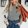 Rocky Mountain Romance Striped Top In Olive Image - 1