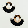 Cocktail Occasion Tassel Earrings in Black Image - 1