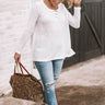 Snow Day Sweetness Shift Top In White Image - 1