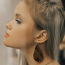 Bottle Service Snake Print Earrings in Brown Image - 1