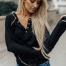 Lodge Party Henley Top In Black Image - 1