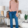 Rocky Mountain Romance Striped Top In Rust Image - 1