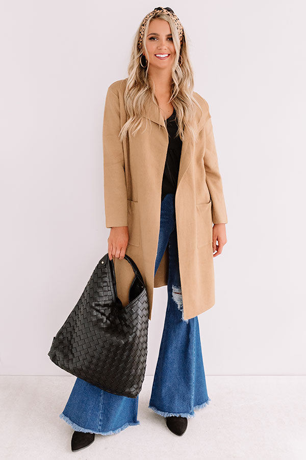 Instant Classic Cardigan In Khaki