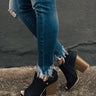 The Caitlyn Peep Toe Bootie In Black Image - 1