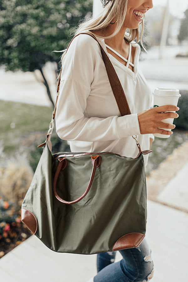 Jet Set Ready Tote in Olive Image - 1