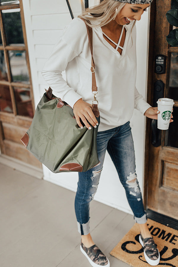 Jet Set Ready Tote in Olive Image - 2