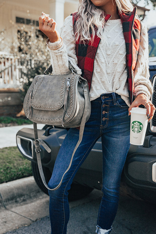 Windy City Crossbody in Dark Grey