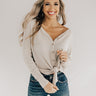Visiting Vail Waffle Knit Shift Top in Birch Image - 1