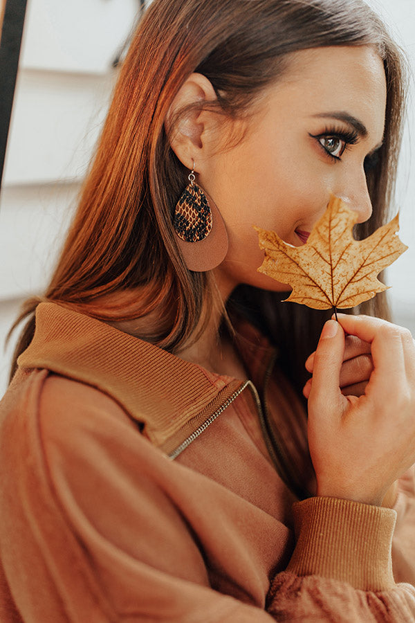 Cocktail Ready Earrings in Brown