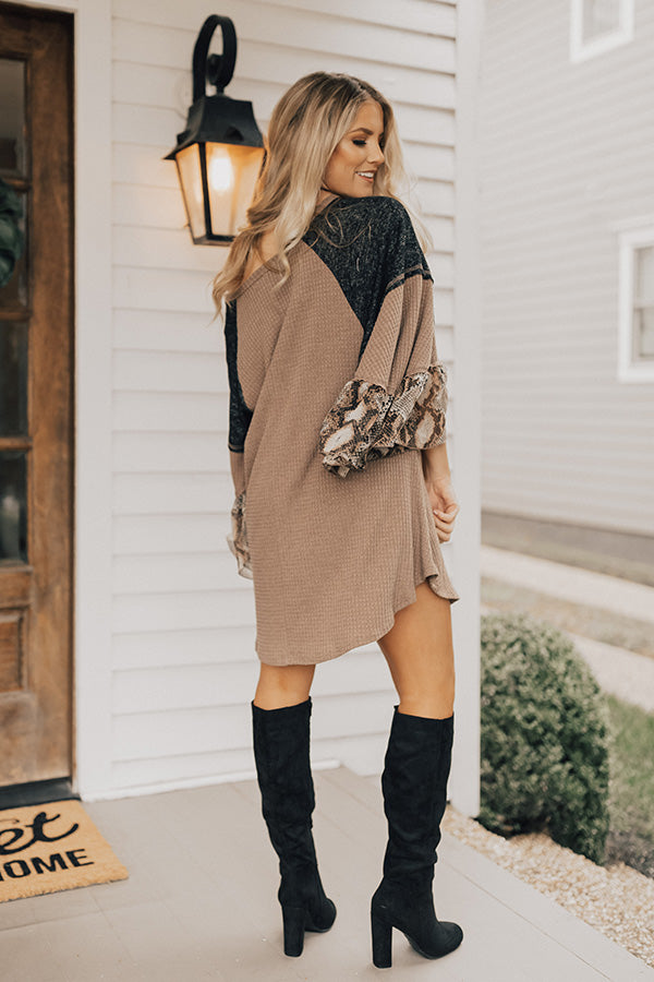 The Adelynn Faux Suede Knee High Boot In Black Image - 4