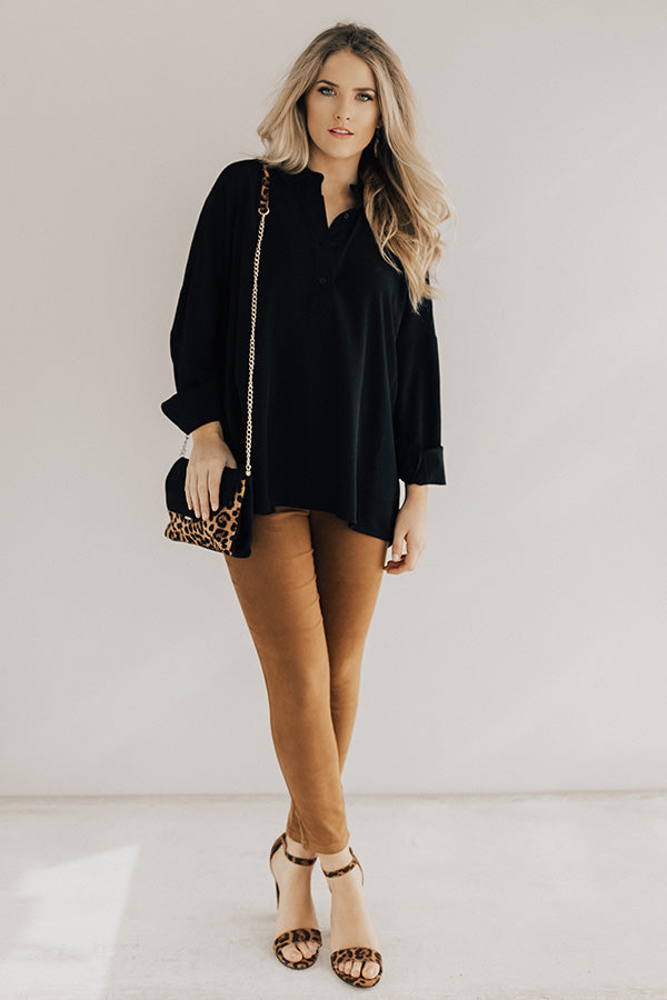 Teacher's Pet Shift Top in Black