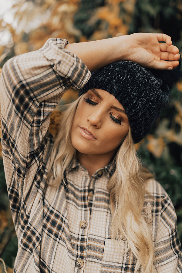 The Jet Set Type Plaid Button Up In Birch Image - 1