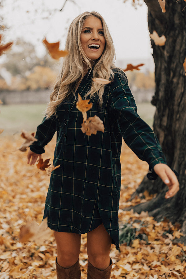 Forever Favorite Plaid Dress In Green Image - 2