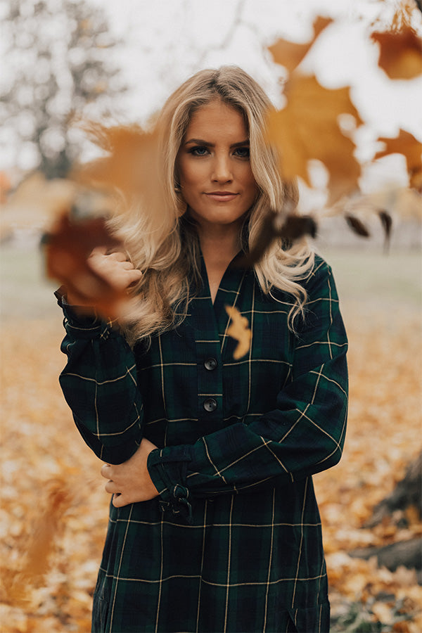 Forever Favorite Plaid Dress In Green Image - 4