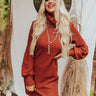 Hey Pumpkin Sweater Dress In Rust Image - 1