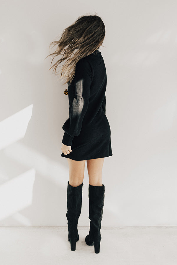 Hey Pumpkin Sweater Dress In Black Image - 3