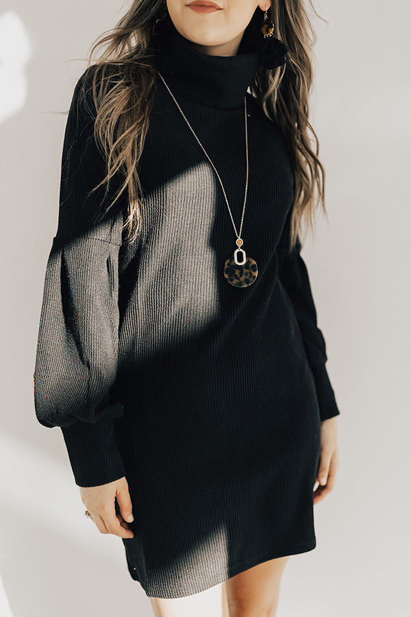 Hey Pumpkin Sweater Dress In Black Image - 2