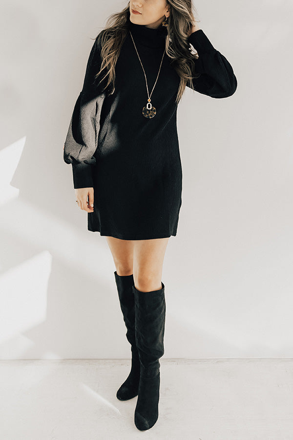 Hey Pumpkin Sweater Dress In Black Image - 1