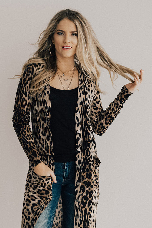 On Top Of The World Leopard Cardigan