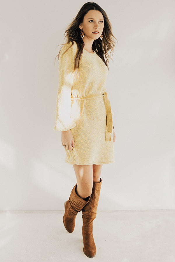 Keeping Cozy Chenille Sweater Dress in Marigold Image - 1