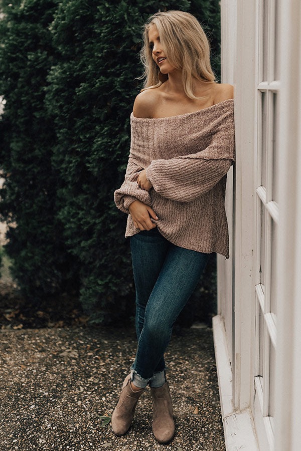 Snow Valley Snuggles Chenille Sweater in Dusty Purple Image - 3