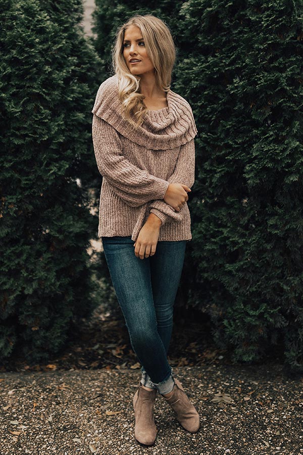 Snow Valley Snuggles Chenille Sweater in Dusty Purple Image - 1