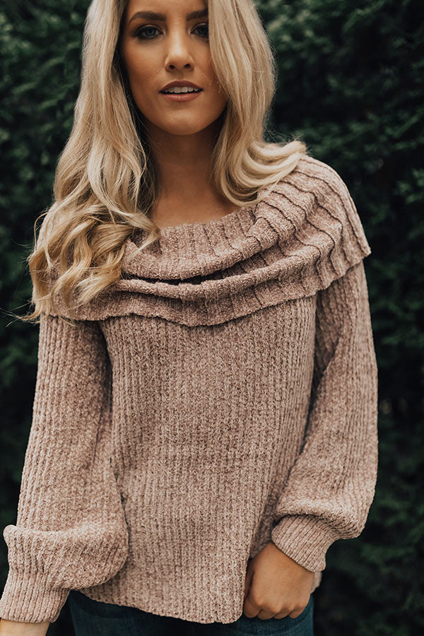 Snow Valley Snuggles Chenille Sweater in Dusty Purple Image - 4
