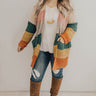 Making Magic Color Block Chenille Cardigan in Birch Curves Image - 1