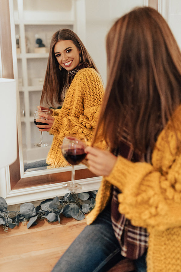 Sugar And Cinnamon Hand-Knit Cardigan In Marigold Image - 1