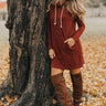 Sweater Weather Tunic Dress in Rust Image - 1