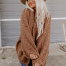 Hot Cocoa Crushing Knit Cardigan In Mocha Image - 1