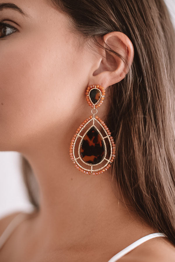 Vip Party Earrings In Nectarine