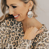 Martini Meetup Leopard Earrings In Cream Image - 1