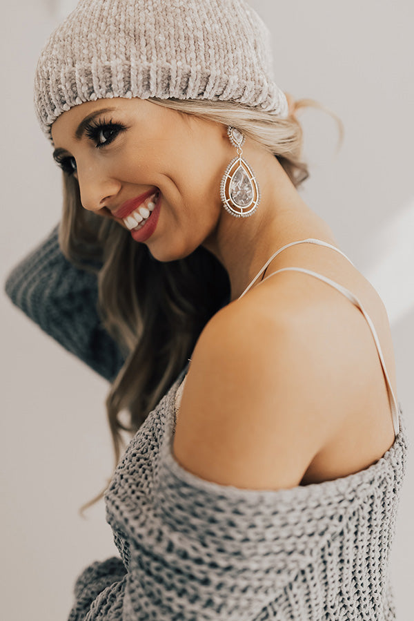 Vip Party Earrings In Lilac Grey Image - 2