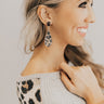 Casually Crushing Leopard Earrings In Grey Image - 1