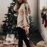 Cocoa And Kisses Waffle Knit Top In Light Latte Image - 1