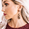 Casually Crushing Leopard Earrings In Brown Image - 1