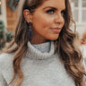 Forever Fierce Snake Print Earrings In Grey Image - 1
