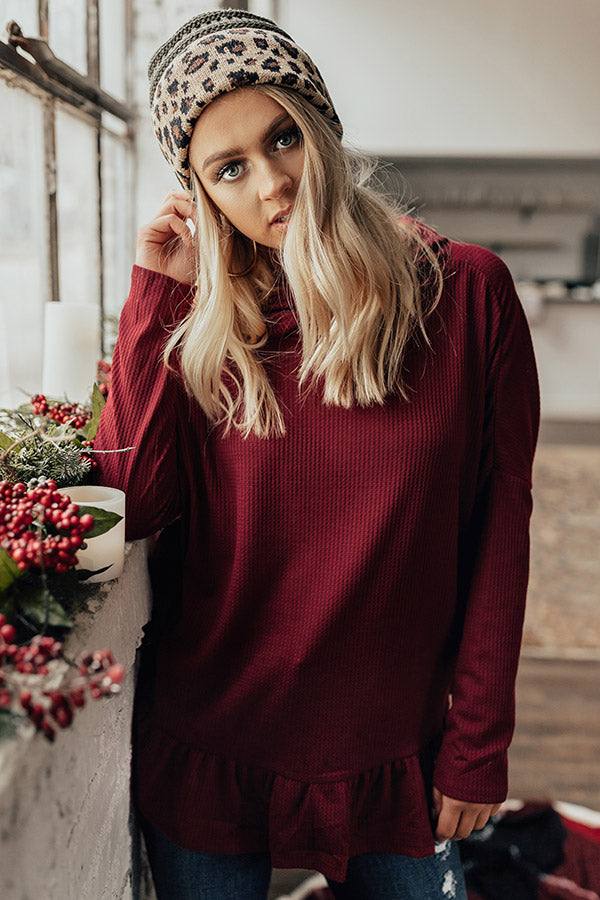 Sweet On You Waffle Knit Shift Top Image - 2